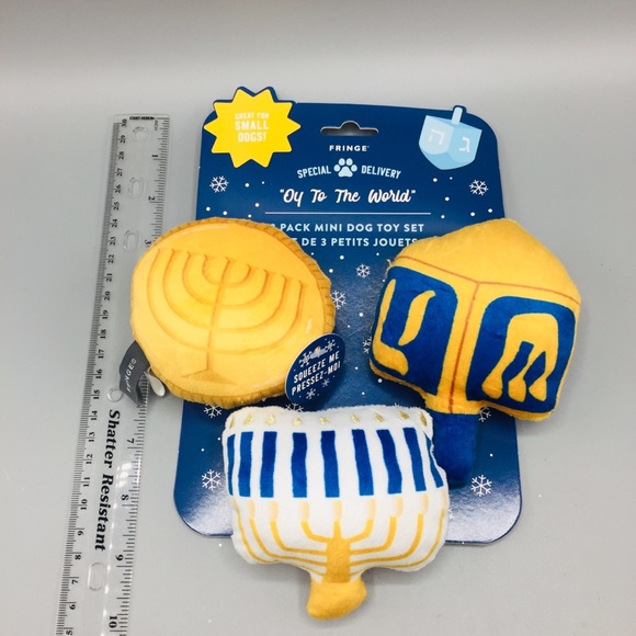 OY TO THE WORLD Hanukkah Dog Toys for Small Dogs - Picture 3 of 3